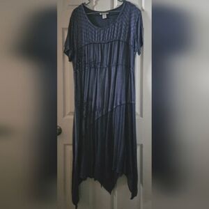 Anna Maxwell Asymmetrical Handkerchief Midi Dress